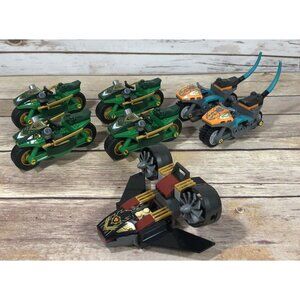 LEGO Ninjago Legacy Motorcycles Serpentine Airplane Vehicles Lot Of 7 Bikes